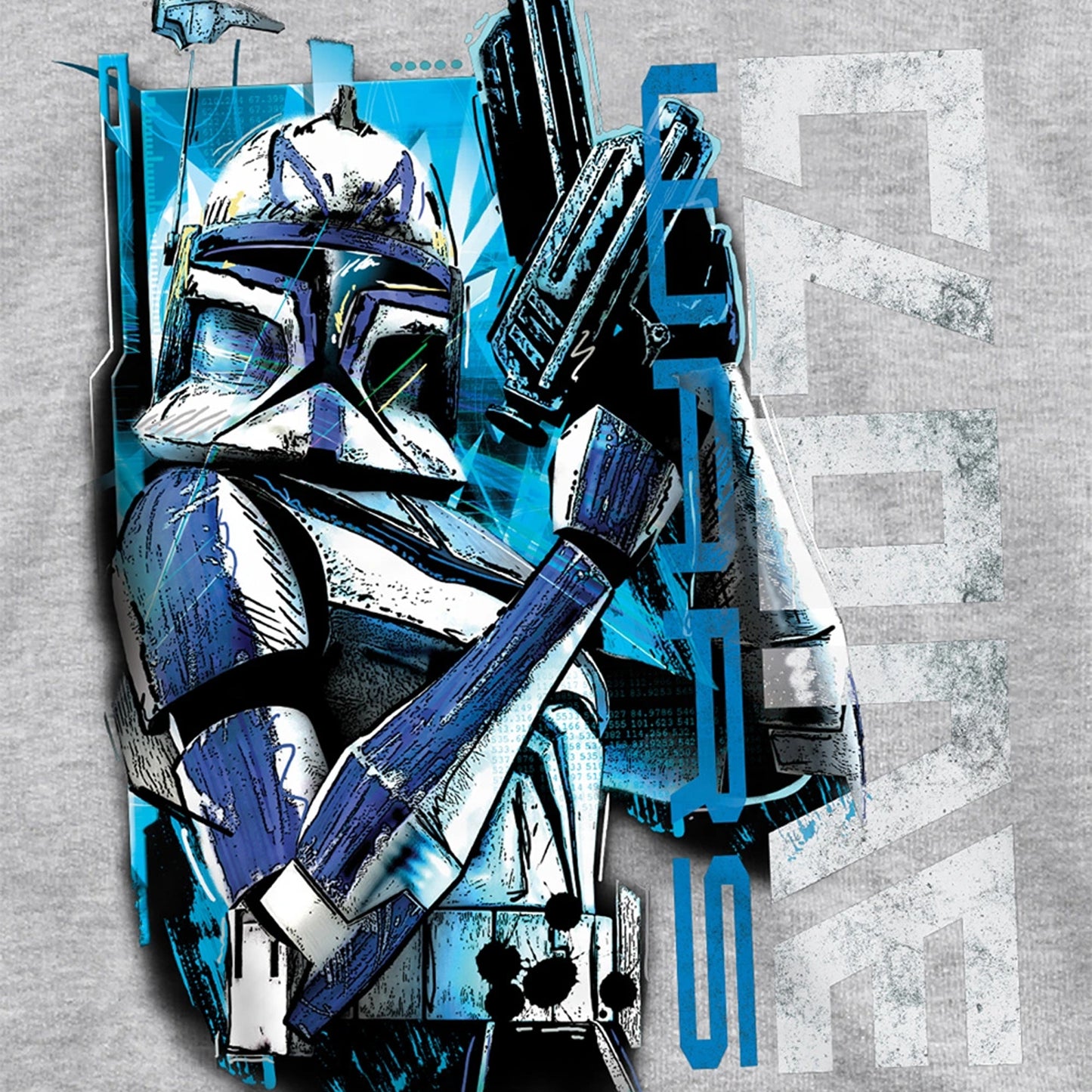 Athletic Heather - Side - Star Wars Childrens-Kids Clone Rex Heather Pullover Hoodie