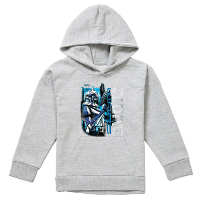 Athletic Heather - Front - Star Wars Childrens-Kids Clone Rex Heather Pullover Hoodie