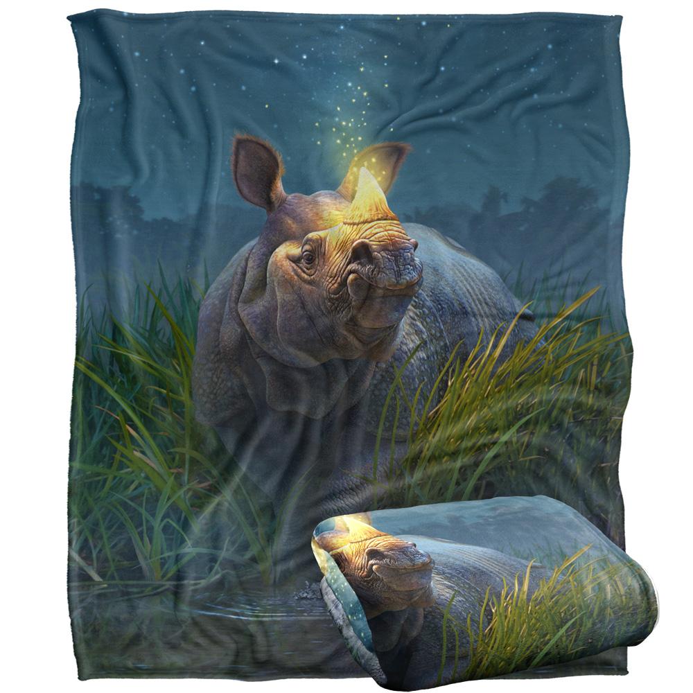 Multicoloured - Back - JQ Licensing Jlo Silky Rhino Supersoft Blanket