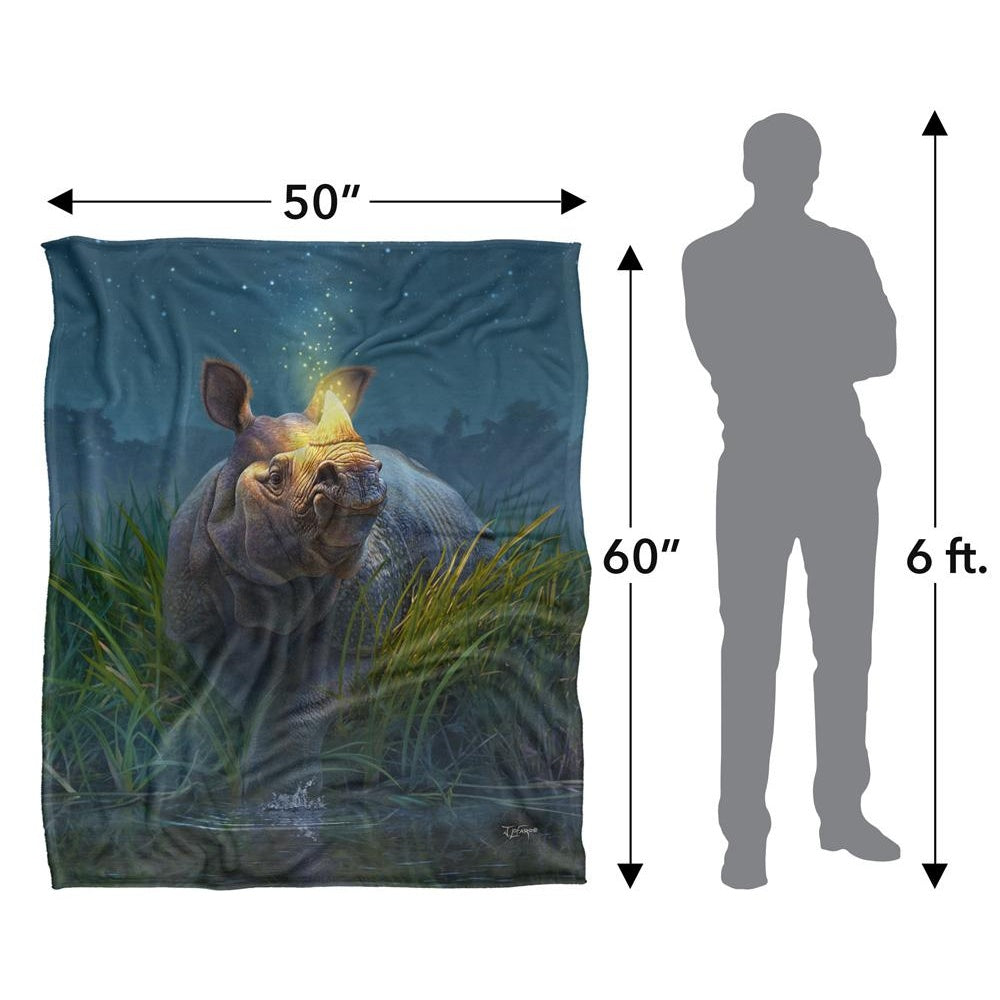 Multicoloured - Close up - JQ Licensing Jlo Silky Rhino Supersoft Blanket