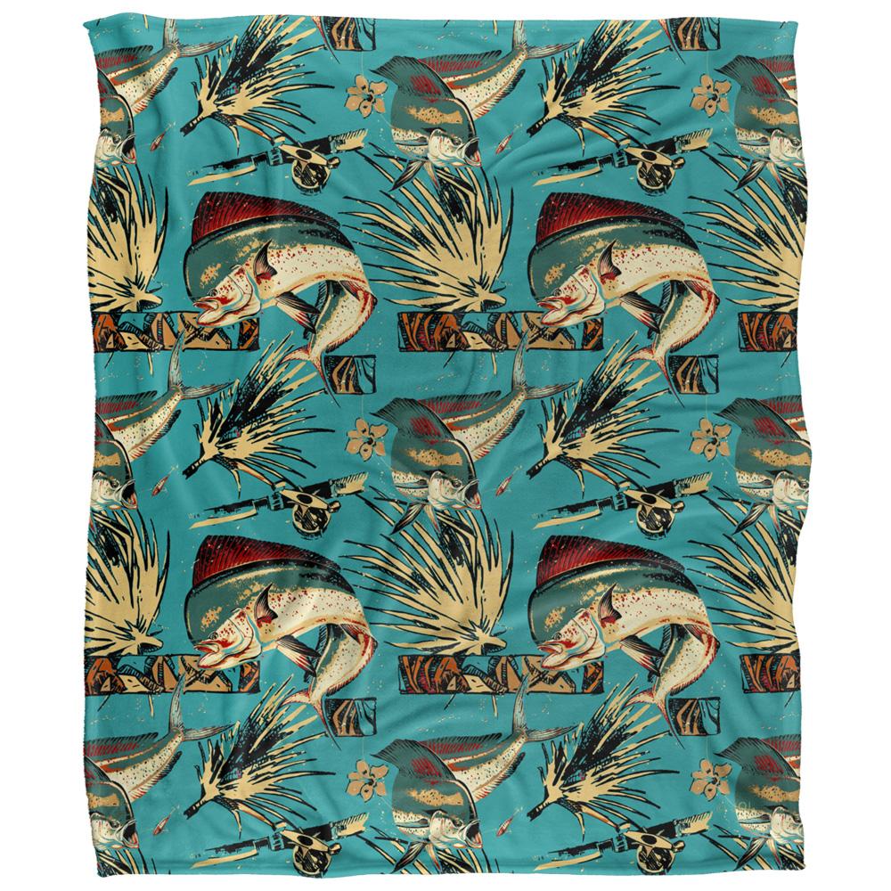 Multicoloured - Front - JQ Licensing Jl-Jp-Jq Silky Tiki Flower Fishing Supersoft Blanket