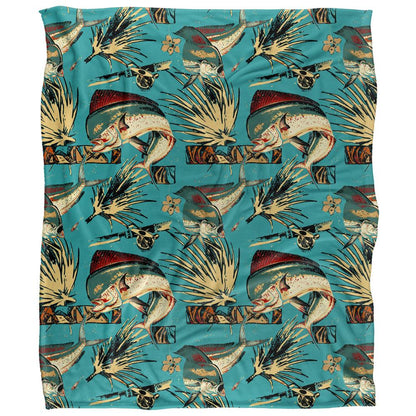 Multicoloured - Front - JQ Licensing Jl-Jp-Jq Silky Tiki Flower Fishing Supersoft Blanket