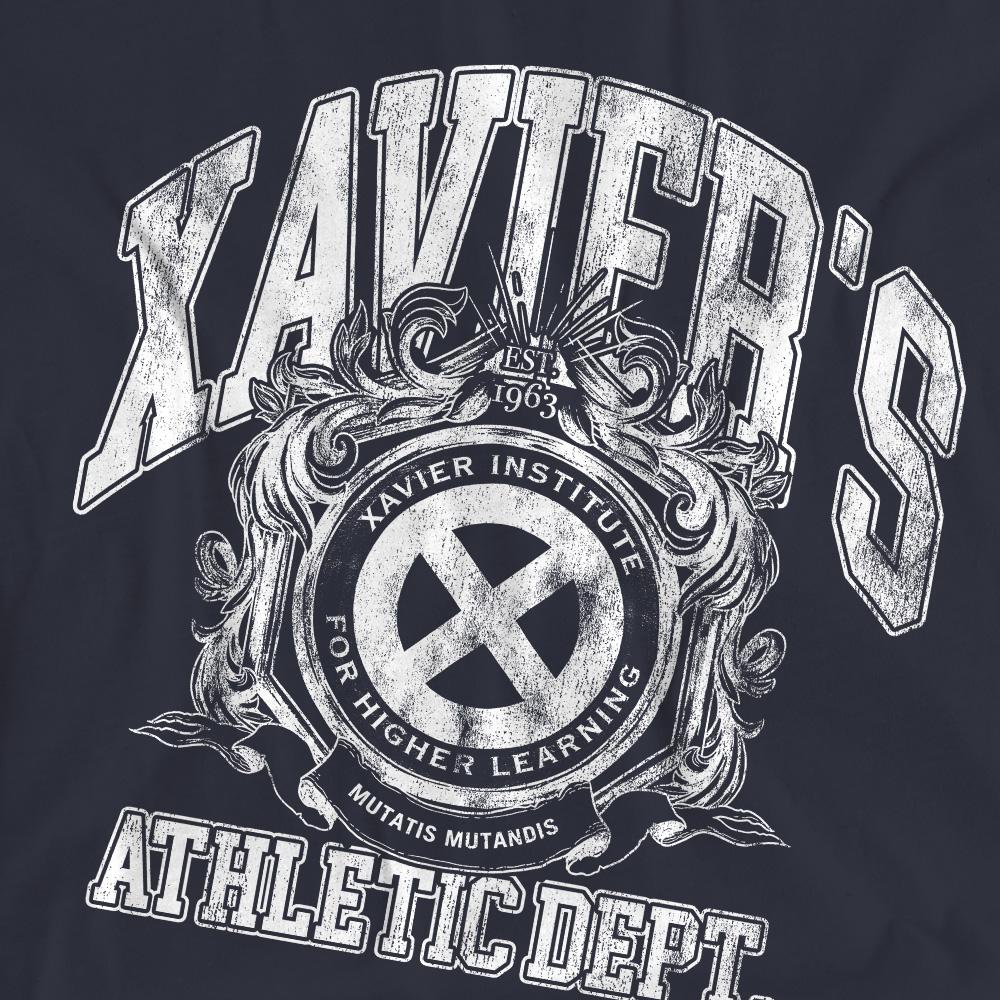 Deep Navy - Side - X-Men Womens-Ladies Athletic Dept Professor X T-Shirt