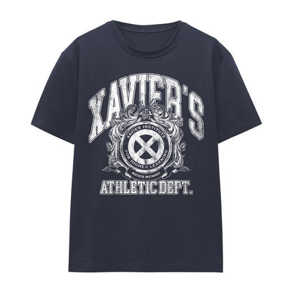 Deep Navy - Front - X-Men Womens-Ladies Athletic Dept Professor X T-Shirt
