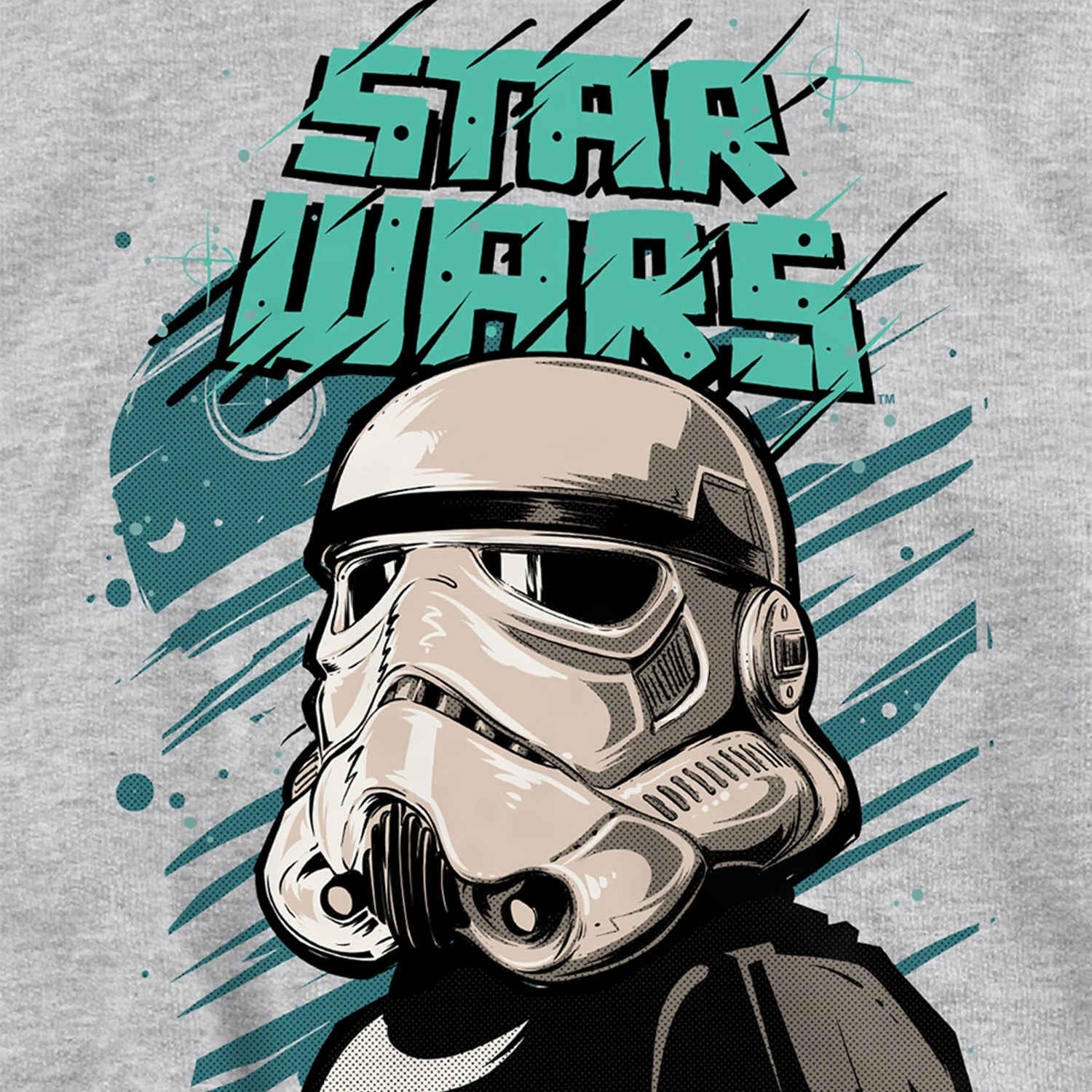 Athletic - Side - Star Wars Childrens-Kids Street Glare Stormtrooper Heather Pullover Hoodie