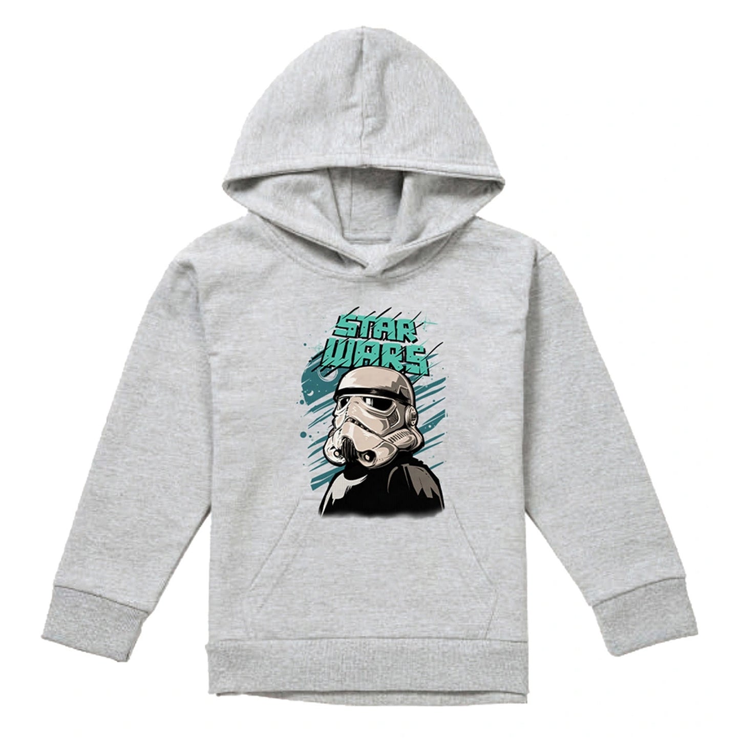 Athletic - Front - Star Wars Childrens-Kids Street Glare Stormtrooper Heather Pullover Hoodie