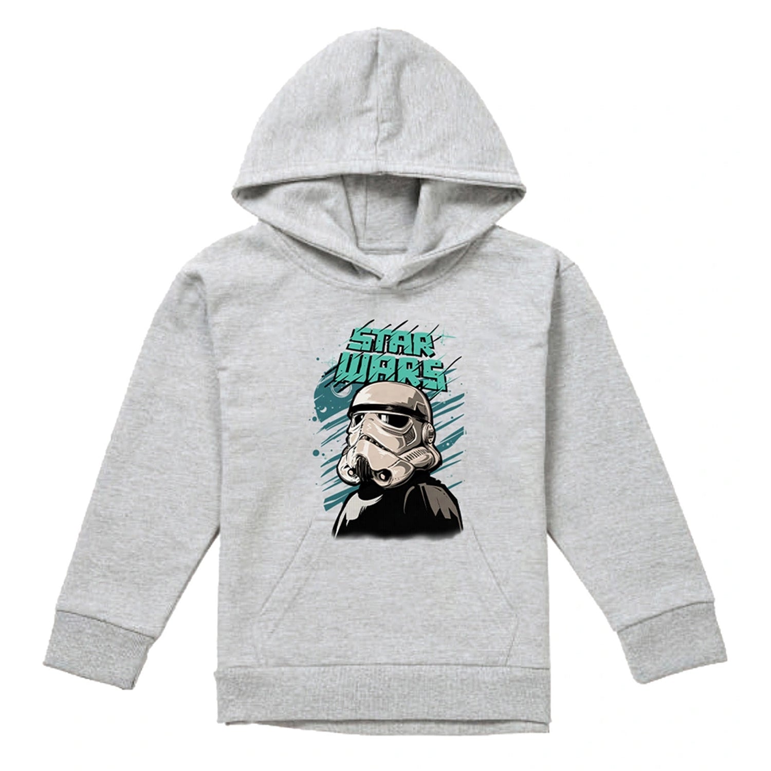 Athletic - Front - Star Wars Childrens-Kids Street Glare Stormtrooper Heather Pullover Hoodie
