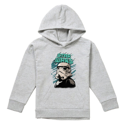 Athletic - Front - Star Wars Childrens-Kids Street Glare Stormtrooper Heather Pullover Hoodie