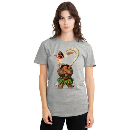 Athletic Heather - Back - Moana Womens-Ladies Maui Moana Stacked Heather T-Shirt