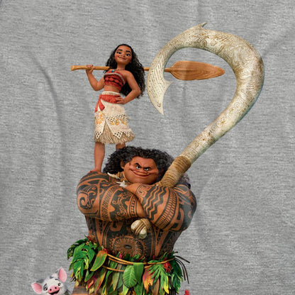 Athletic Heather - Pack Shot - Moana Womens-Ladies Maui Moana Stacked Heather T-Shirt
