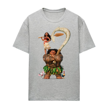 Athletic Heather - Front - Moana Womens-Ladies Maui Moana Stacked Heather T-Shirt