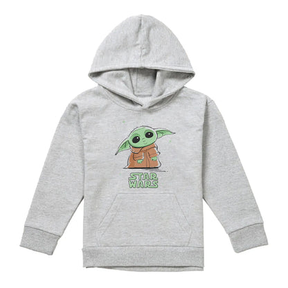 Athletic Heather - Front - Star Wars Childrens-Kids Grogu Splash Heather Hoodie