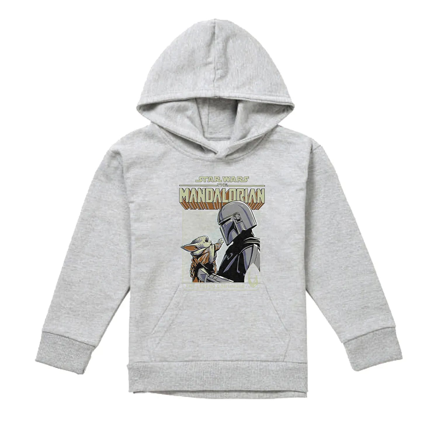 Athletic Heather - Front - Star Wars Childrens-Kids Legend Continues Grogu Heather Hoodie