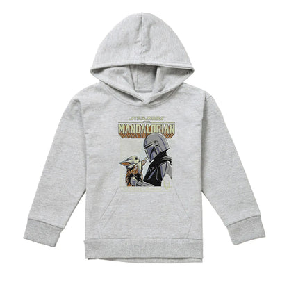 Athletic Heather - Front - Star Wars Childrens-Kids Legend Continues Grogu Heather Hoodie