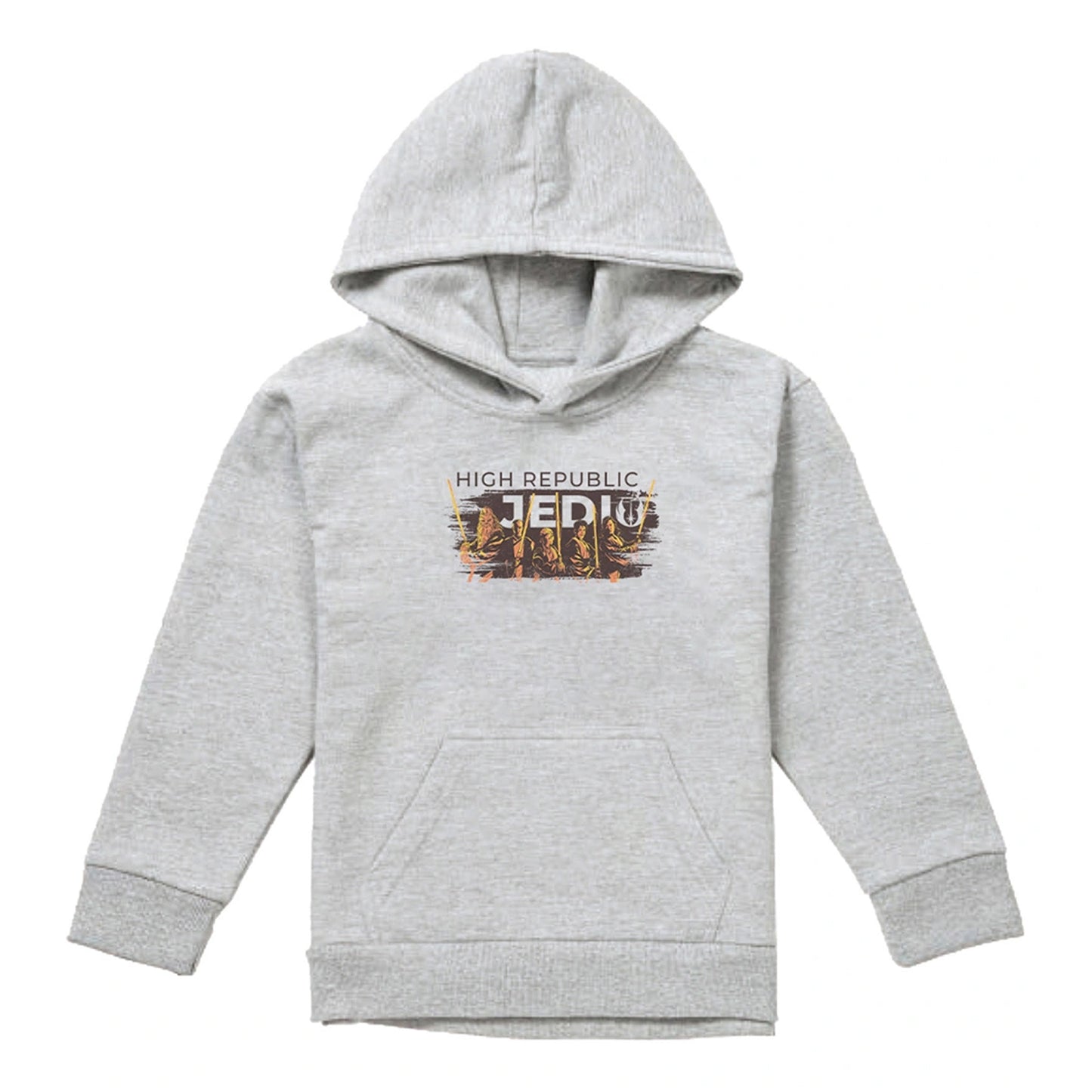 Athletic Heather - Front - Star Wars: The Acolyte Childrens-Kids High Republic Jedi Ink Group Heather Hoodie