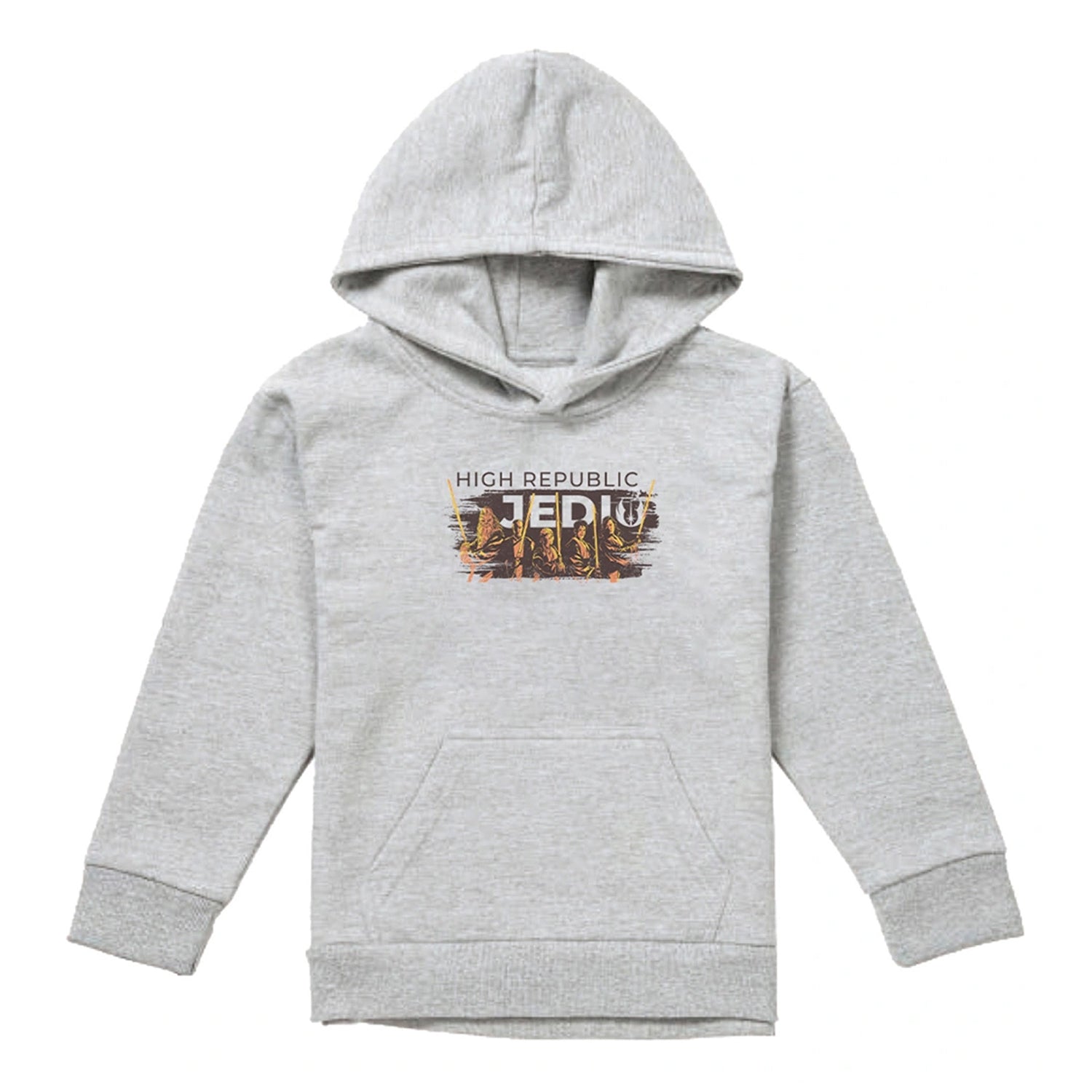 Athletic Heather - Front - Star Wars: The Acolyte Childrens-Kids High Republic Jedi Ink Group Heather Hoodie