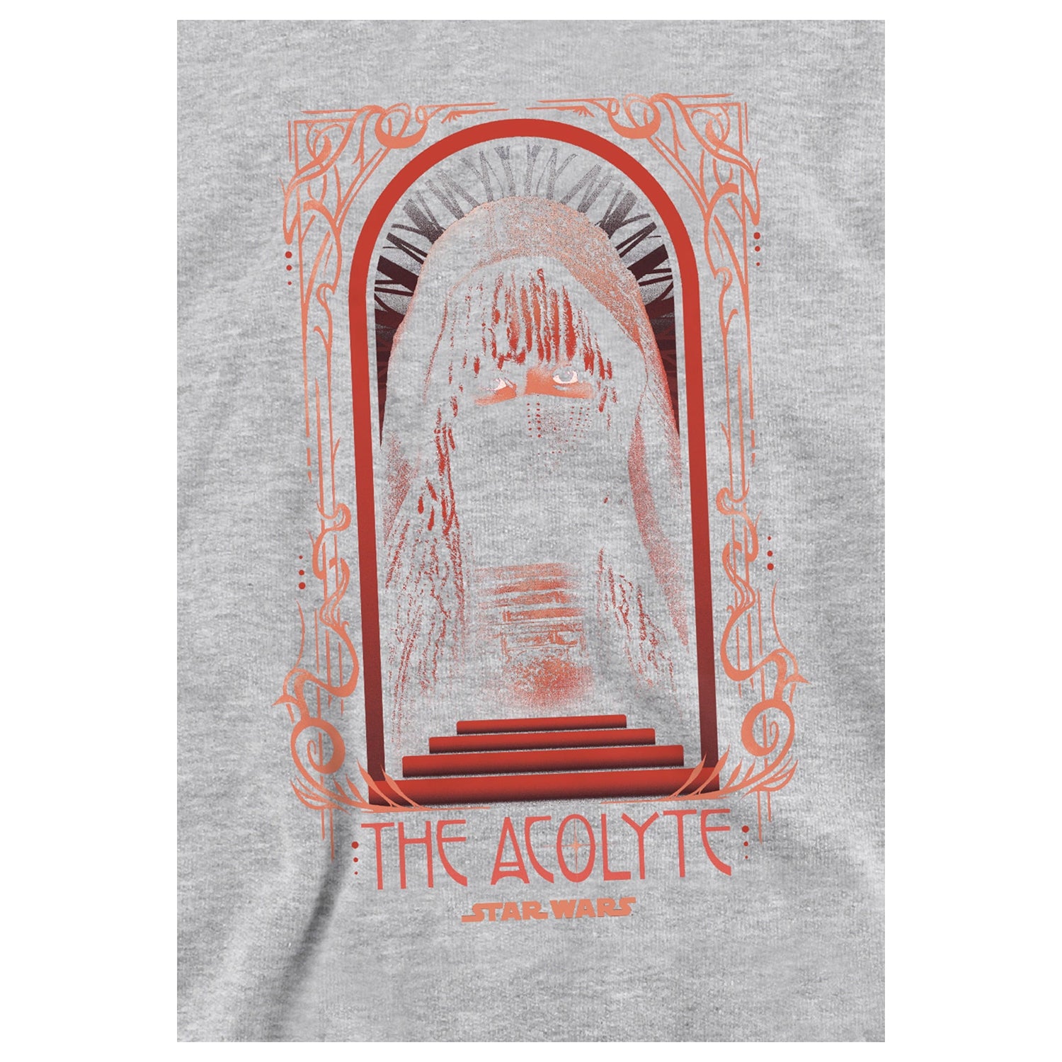 Athletic Heather - Side - Star Wars: The Acolyte Childrens-Kids Art Deco Masked Heather Hoodie