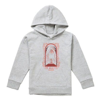 Athletic Heather - Front - Star Wars: The Acolyte Childrens-Kids Art Deco Masked Heather Hoodie