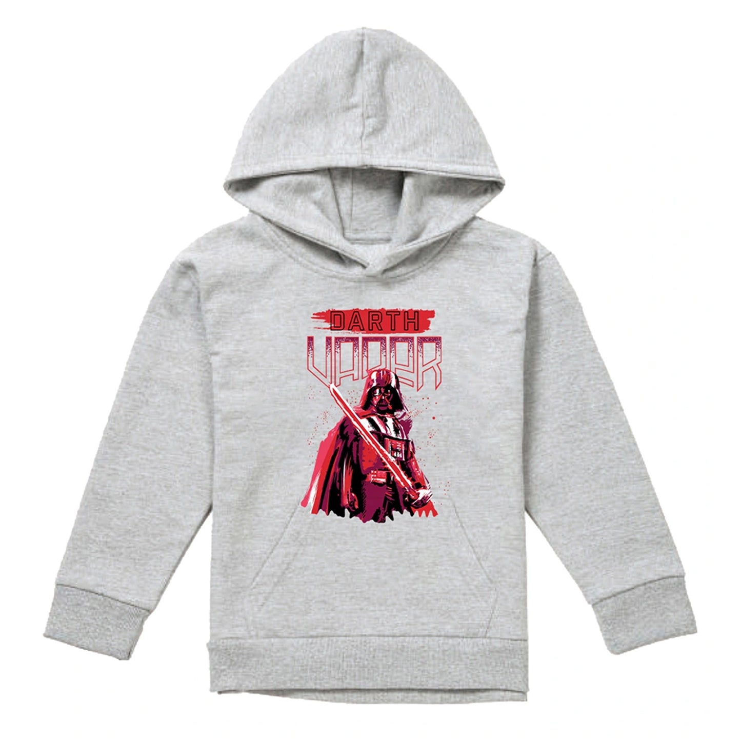 Athletic - Front - Star Wars Childrens-Kids Darth Vader Paint Heather Pullover Hoodie