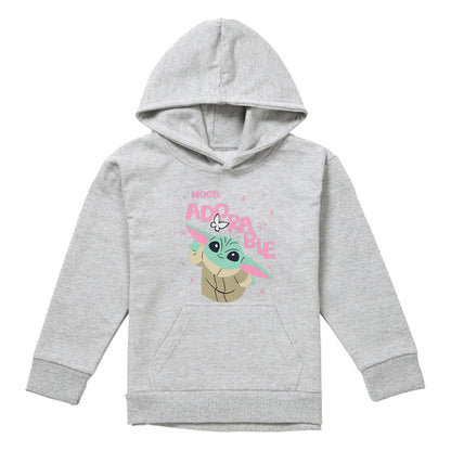 Athletic - Front - Star Wars Childrens-Kids Mood Adorable Grogu Heather Pullover Hoodie