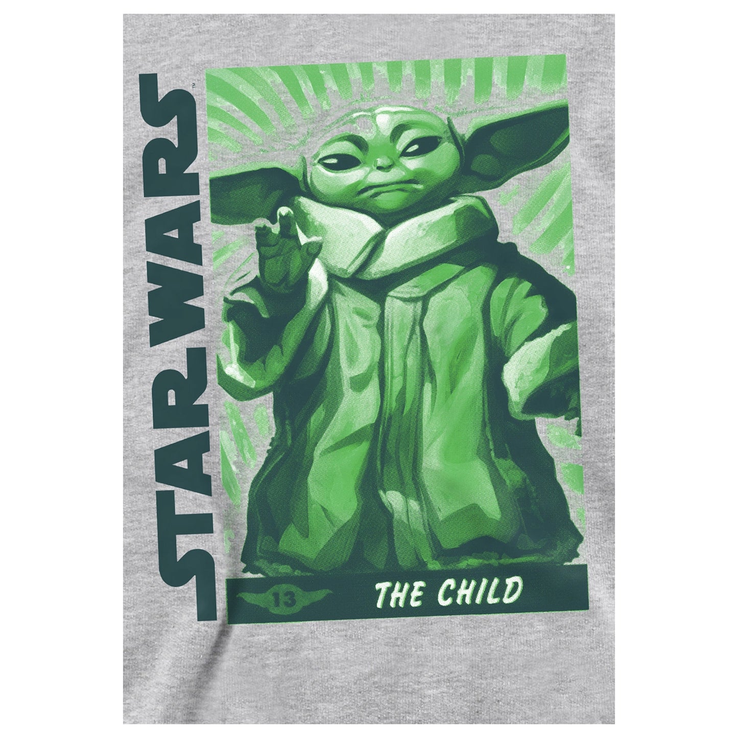 Athletic Heather - Side - Star Wars Childrens-Kids Grogu Heather Hoodie
