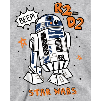 Athletic - Side - Star Wars Childrens-Kids R2-D2 Marker Heather Pullover Hoodie