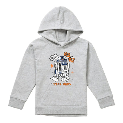 Athletic - Front - Star Wars Childrens-Kids R2-D2 Marker Heather Pullover Hoodie