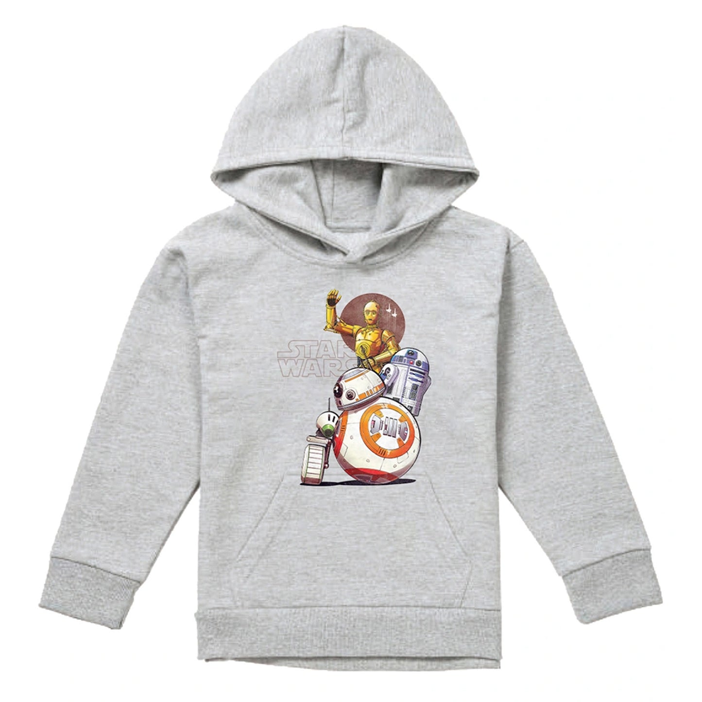 Athletic Heather - Front - Star Wars Childrens-Kids Droid Squad Heather Hoodie