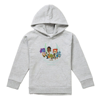 Athletic Heather - Front - Star Wars: Young Jedi Adventures Childrens-Kids Force Is With Us Heather Pullover Hoodie