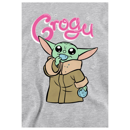 Athletic - Side - Star Wars Childrens-Kids Grogu Bubble Heather Pullover Hoodie