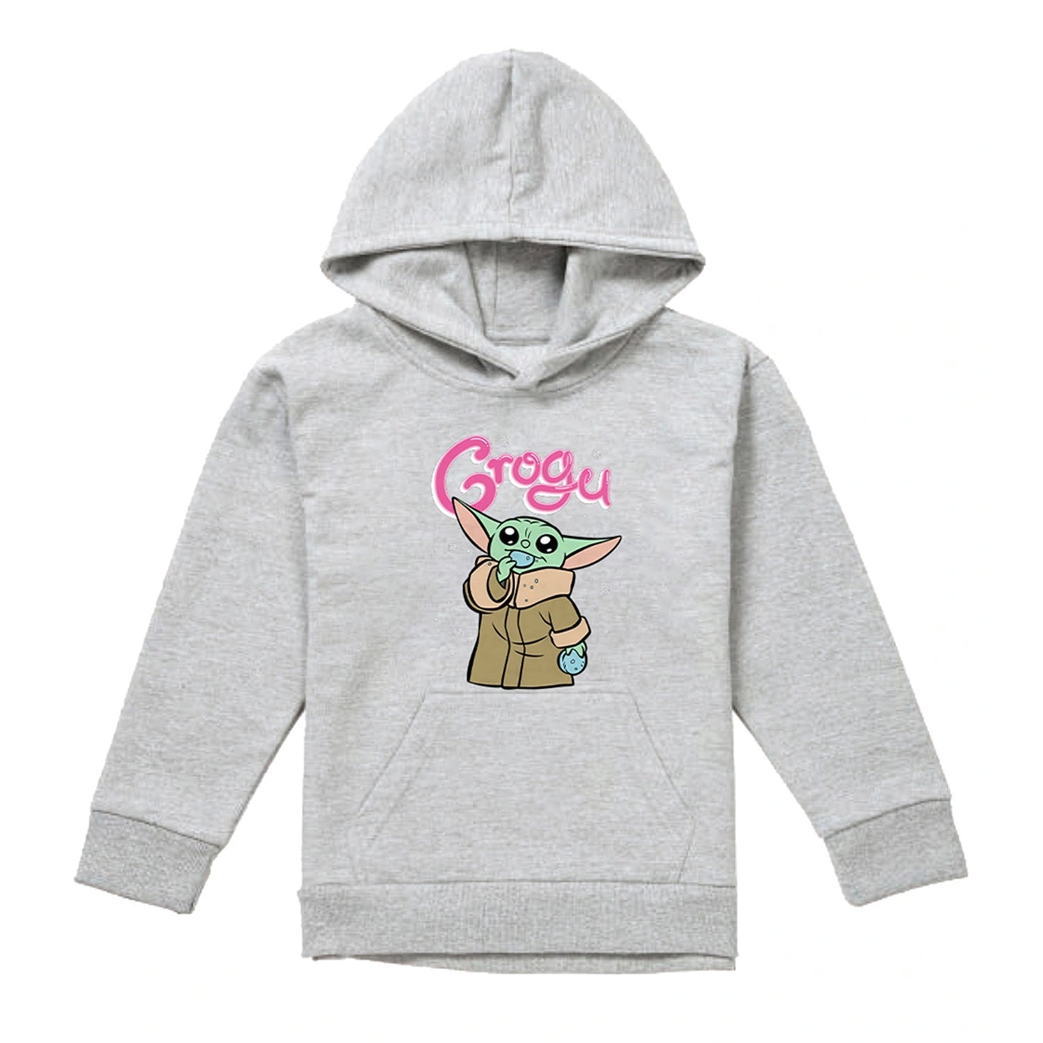 Athletic - Front - Star Wars Childrens-Kids Grogu Bubble Heather Pullover Hoodie