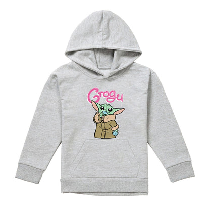 Athletic - Front - Star Wars Childrens-Kids Grogu Bubble Heather Pullover Hoodie