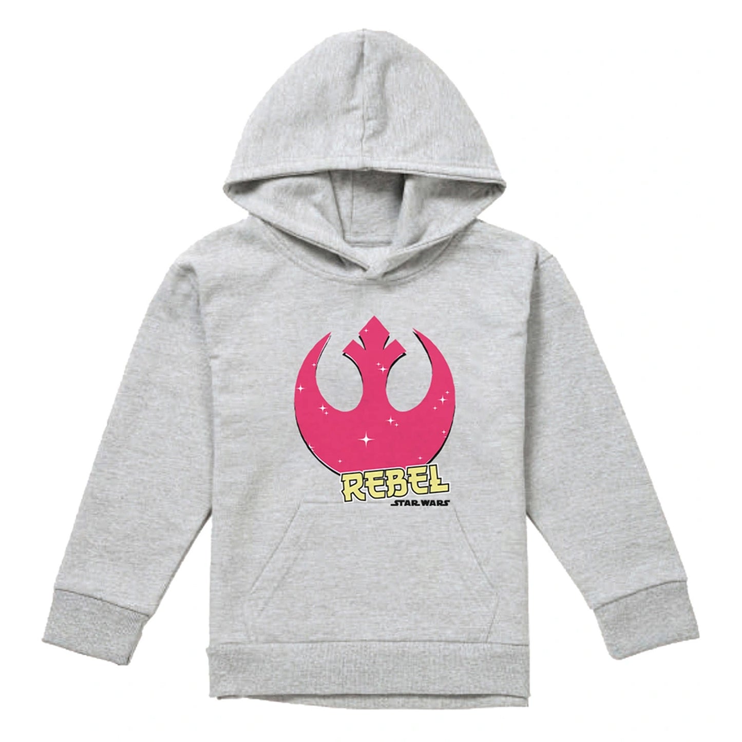 Athletic Heather - Front - Star Wars Rebels Childrens-Kids Manga Heather Logo Hoodie