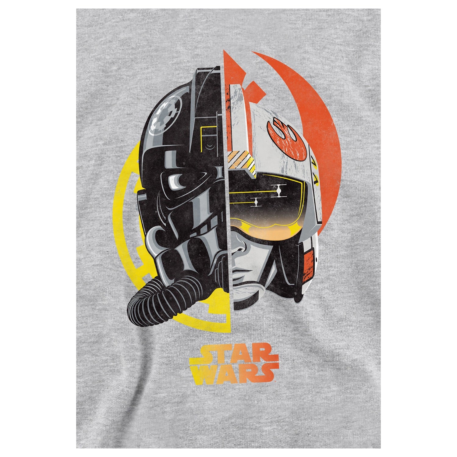 Athletic Heather - Side - Star Wars Childrens-Kids Helmet Split Heather Hoodie