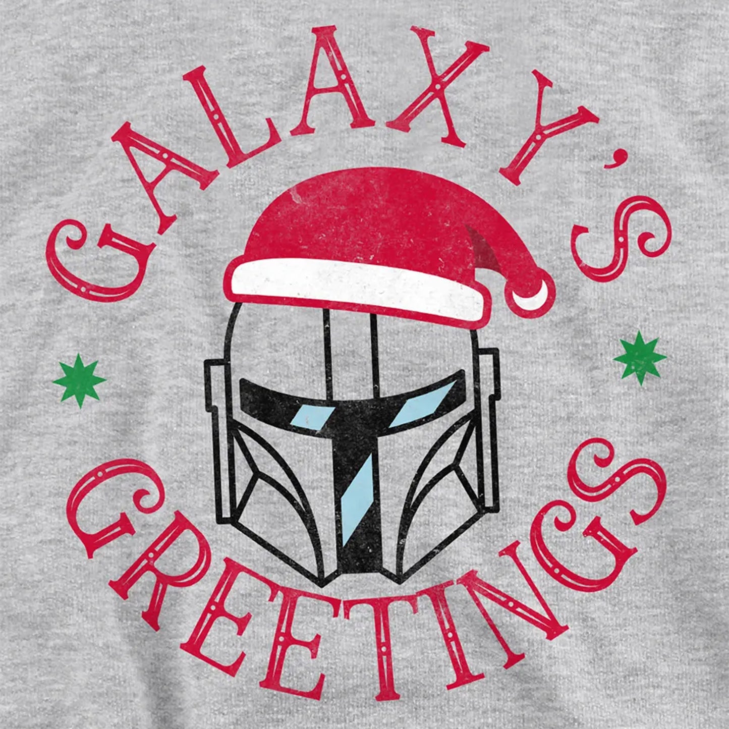 Athletic Heather - Side - Star Wars The Mandalorian Childrens-Kids Heather Christmas Hoodie