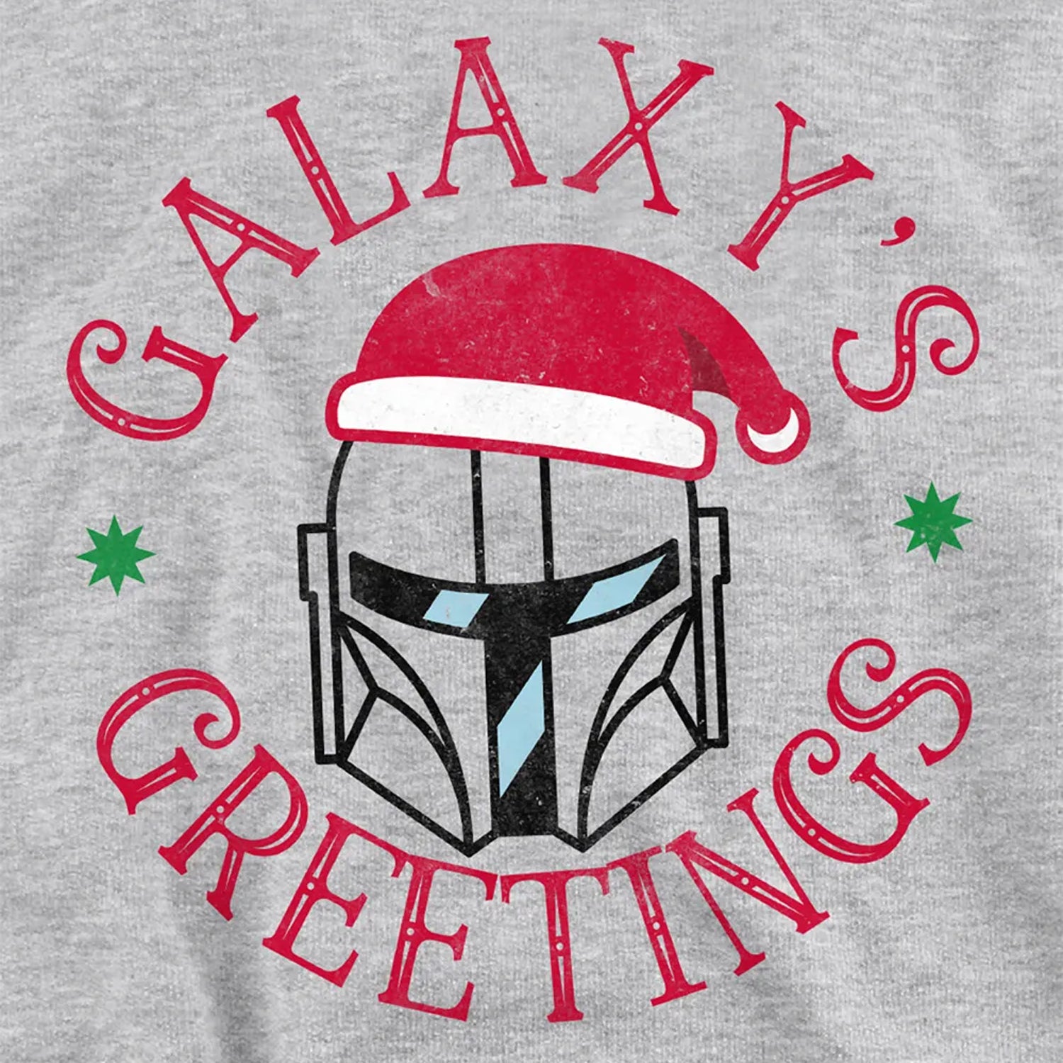 Athletic Heather - Side - Star Wars The Mandalorian Childrens-Kids Heather Christmas Hoodie