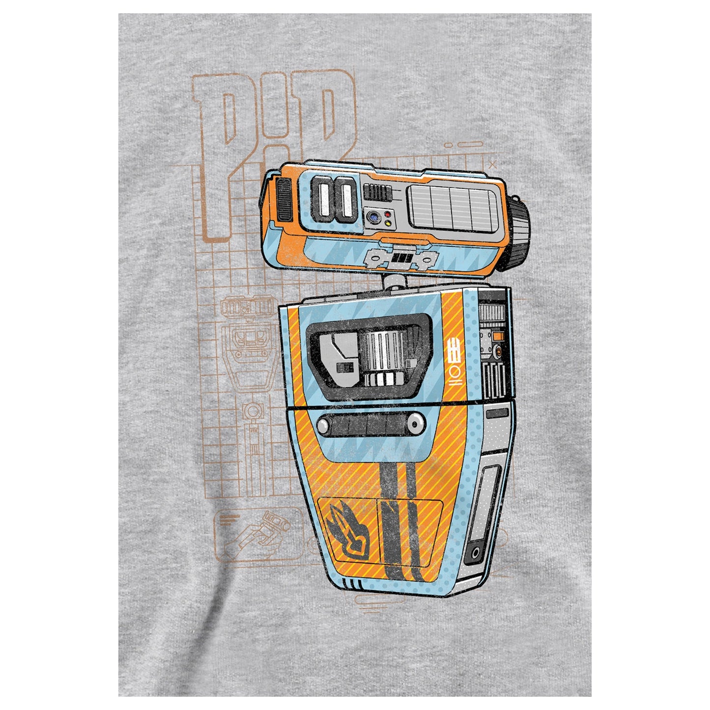 Athletic Heather - Side - Star Wars: The Acolyte Childrens-Kids Blueprint Heather Hoodie