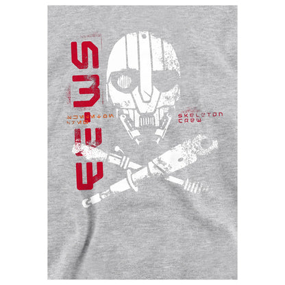 Athletic Heather - Side - Star Wars: Skeleton Crew Childrens-Kids Skeleton Heather Hoodie