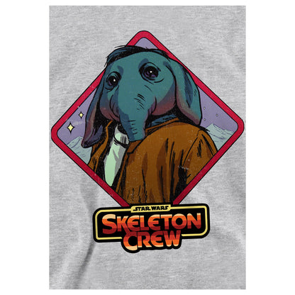 Athletic Heather - Side - Star Wars: Skeleton Crew Childrens-Kids Neel Badge Heather Hoodie