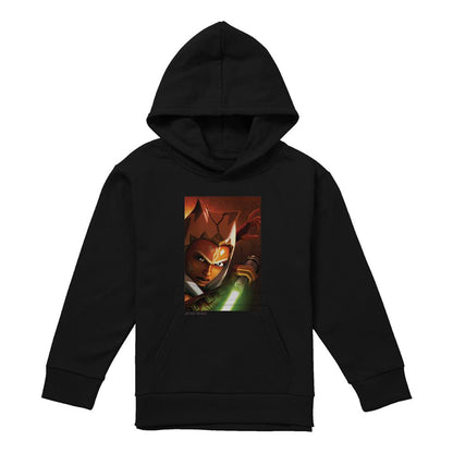 Athletic - Front - Star Wars: Ahsoka Childrens-Kids Panel Heather Pullover Hoodie