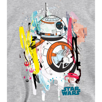 Athletic Heather - Side - Star Wars Childrens-Kids BB-8 Abstract Heather Hoodie