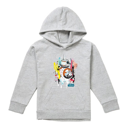 Athletic Heather - Front - Star Wars Childrens-Kids BB-8 Abstract Heather Hoodie