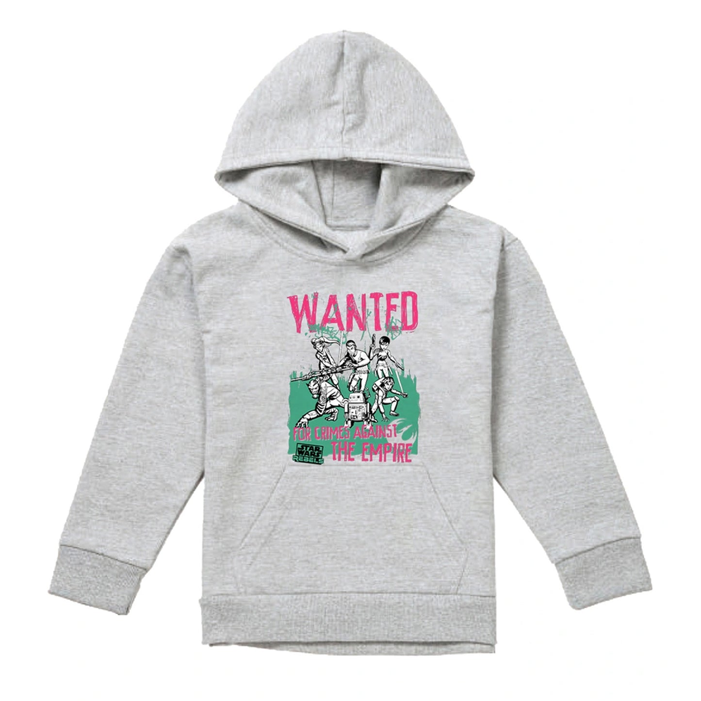 Athletic - Front - Star Wars Childrens-Kids Wanted Rebels Heather Pullover Hoodie