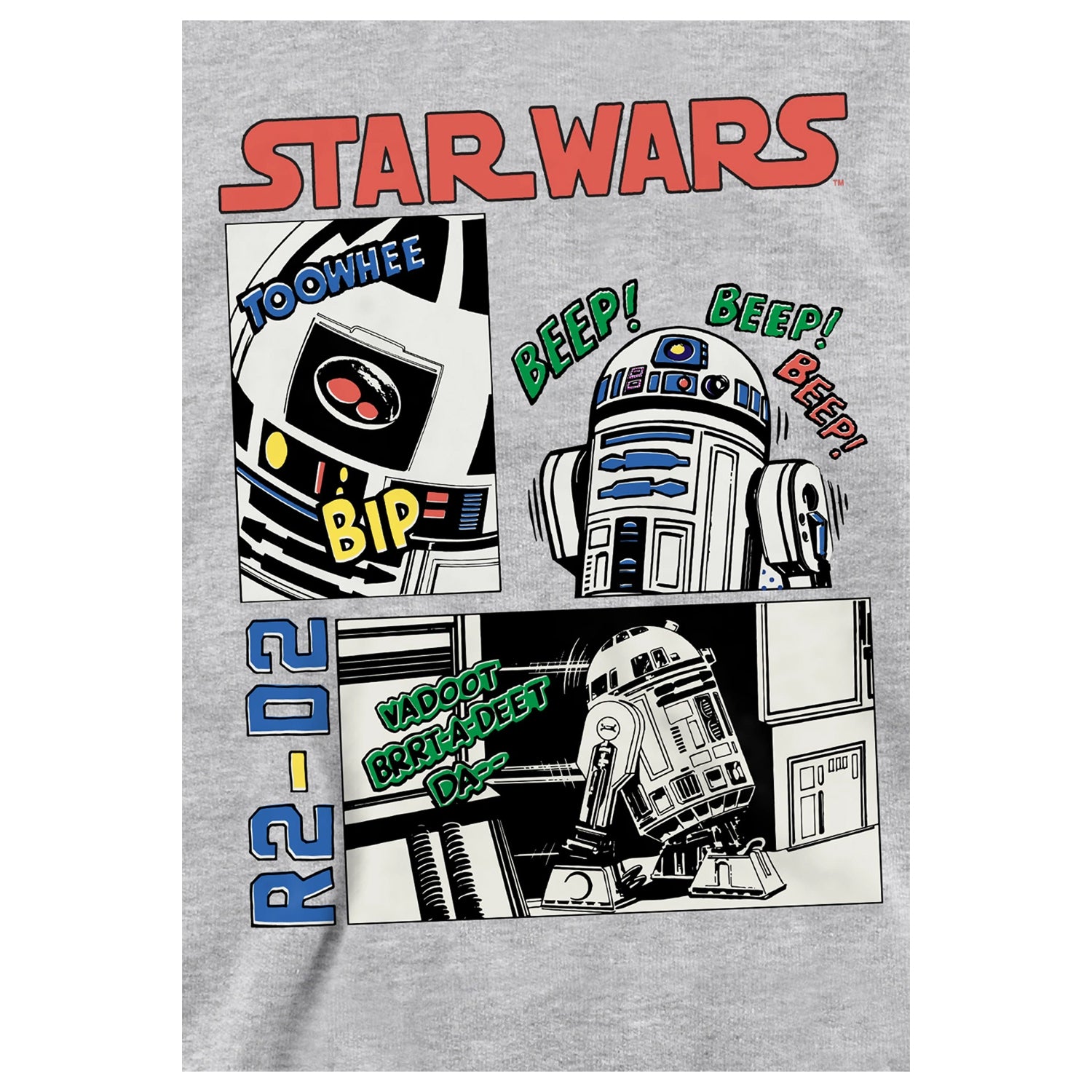 Athletic - Side - Star Wars Childrens-Kids Beep Boop R2-D2 Heather Pullover Hoodie