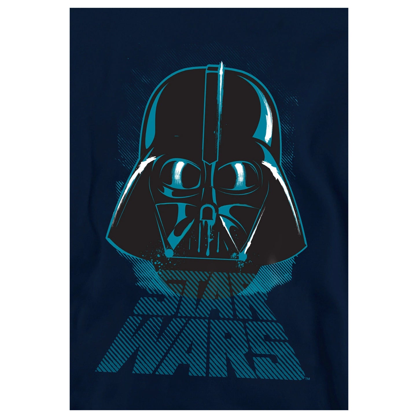 Navy - Side - Star Wars Childrens-Kids Darth Vader Distressed Hoodie