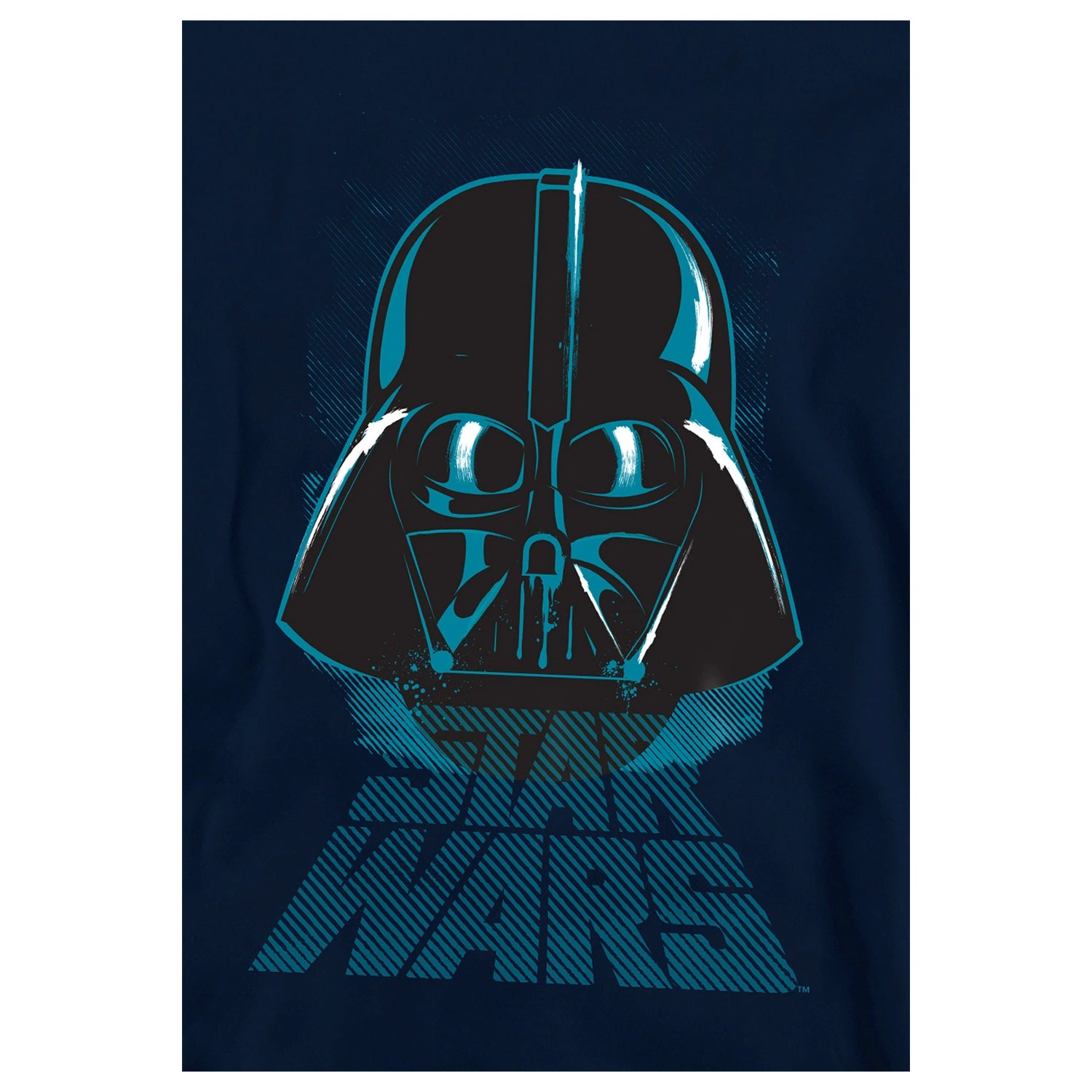 Navy - Side - Star Wars Childrens-Kids Darth Vader Distressed Hoodie