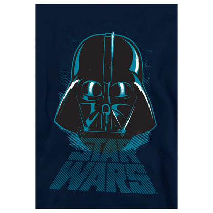 Navy - Side - Star Wars Childrens-Kids Darth Vader Distressed Hoodie