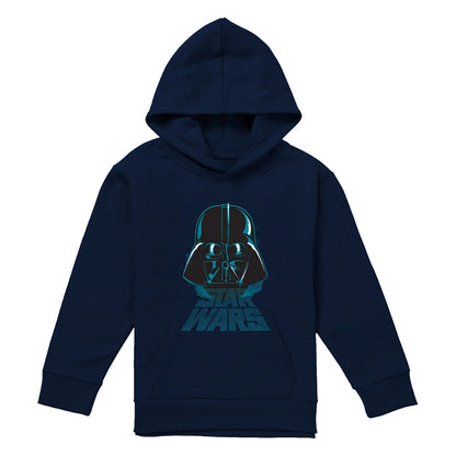 Navy - Front - Star Wars Childrens-Kids Darth Vader Distressed Hoodie