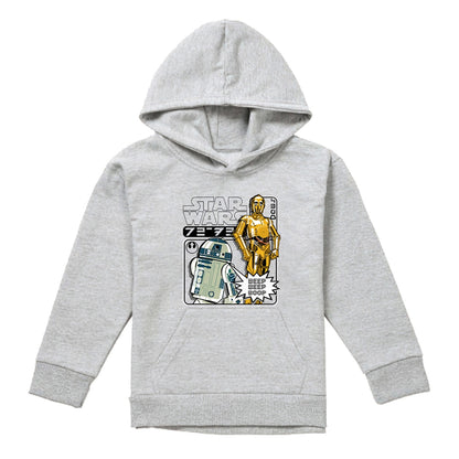 Athletic Heather - Front - Star Wars Childrens-Kids R2-D2 & C3PO Manga Hoodie