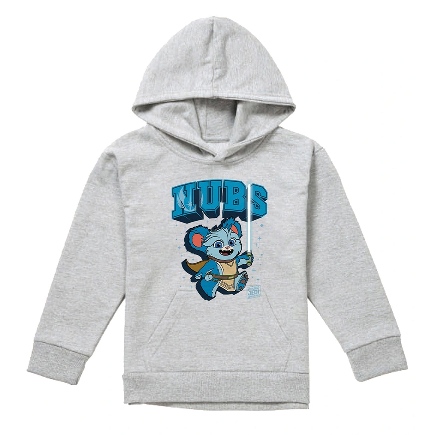 Athletic Heather - Front - Star Wars: Young Jedi Adventures Childrens-Kids Nubs Heather Hoodie